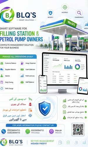 BLQ's filling station and petrol pump management software
